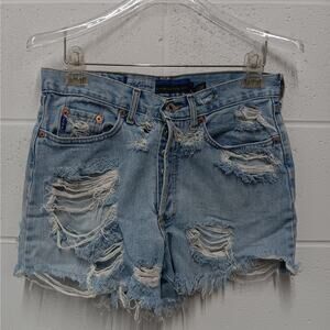 Vintage Express Bleus Denim Authentique women's 7/8 Cutoff denim jeans